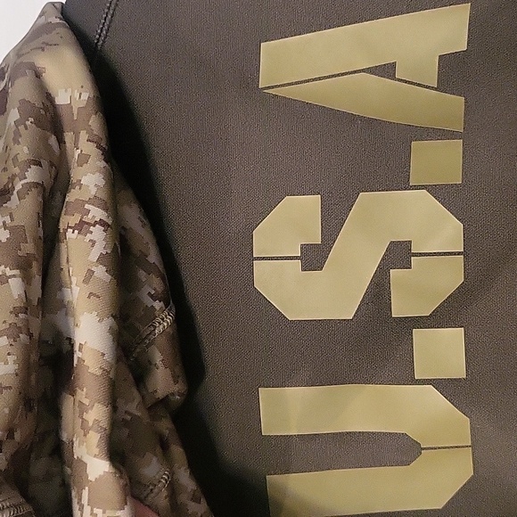 NFL Onfield Apparel Hoodie - Nike Dri-Fit - GUC - Camo & Green - K - Picture 6 of 9